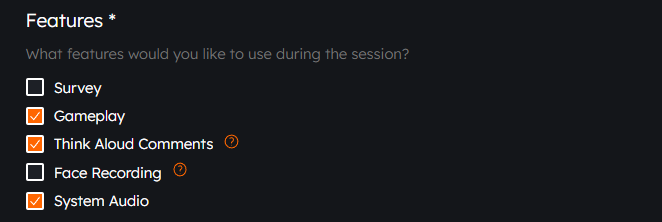 Project creation features