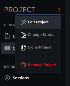 Edit project